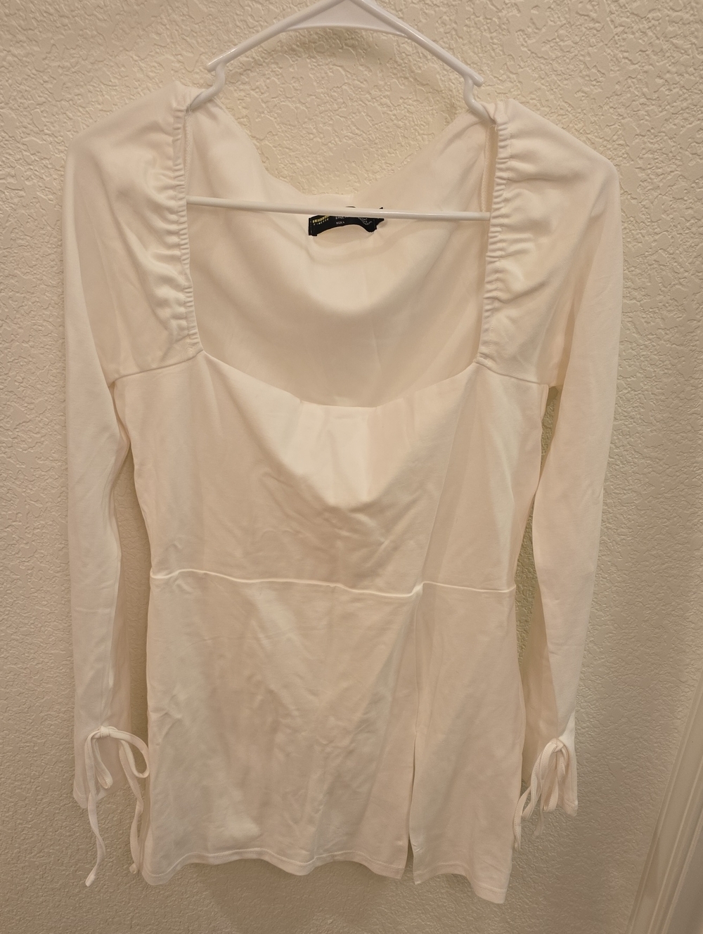 Finesse White Long Sleeve Mini Dress